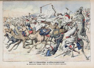 À la frontière algéro-marocaine, un détachement français punit une bande de pillards marocains, illustration de 